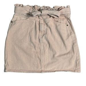 EUC Molly Bracken Baby Pink 100% Cotton Denim Skirt Size S‎